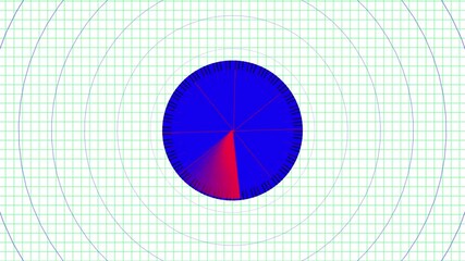 Animated Pie Chart Blue Red Gradient Sectors Progress Data Statistics Infographic Technology Business Finance Presentation Looping Background Abstract Motion Graphics Circular Diagram - Powered by Adobe