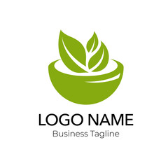 Logo Herbal Food Medicine Business Design Template