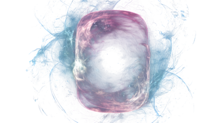 cosmic portal abstract shape with light swirls, spiritual journey concept, transparent background
