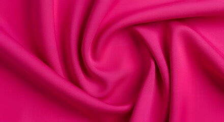 Obraz premium Vibrant Hot Pink Fabric Background with Soft Folds