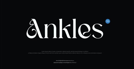  Ankles Modern display font vector design suitable for brand