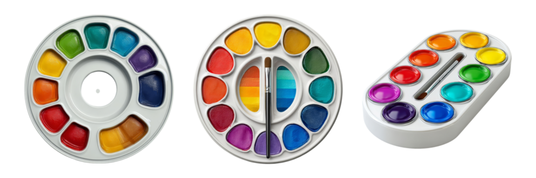 Colorful Watercolor Paint Palettes for Creative Art Projects