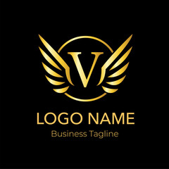 Gold Modern Logo Design Template