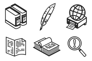 Collection of Education and Information Icons.