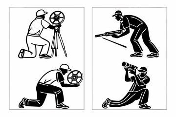 Filmmaker and Photographer Action Poses.