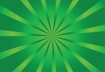 Green Sunburst or Starburst Abstract Background