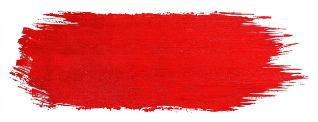 Red paintbrush stroke on white background (1)
