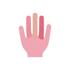 Fototapeta premium Simple pink hand graphic