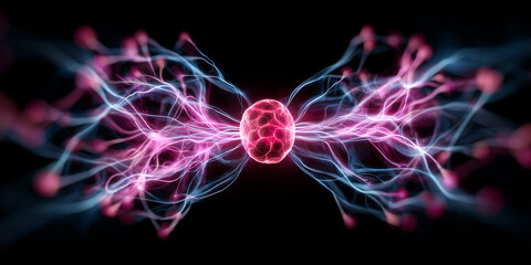 Scientific breakthrough in nuclear fusion clean energy innovations in technology laboratory environment abstract viewpoint