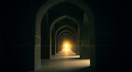 Naklejka premium Light at the End of the Archway