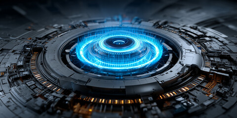 Fototapeta premium Nuclear fusion breakthrough for clean energy revolution research facility scientific innovation futuristic environment