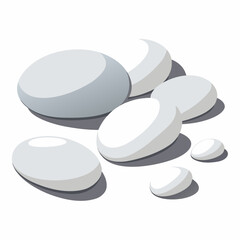white pills on white background