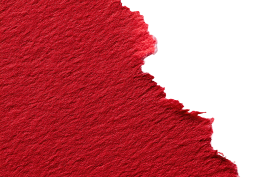 Close-up of a textured red edge