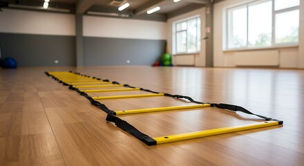 Agility Ladder on Gym Floor
