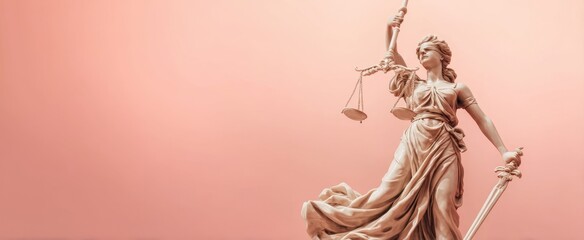 The iconic Lady Justice statue representing fairness and authority in law.