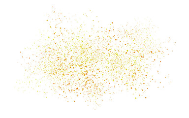 Watercolor yellow-orange brush splatters and stains cloud shaped as a symbol of gold, sun, and radiance. Hand-drawn watercolor illustration isolated on white