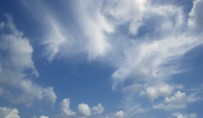 blue sky with white clouds