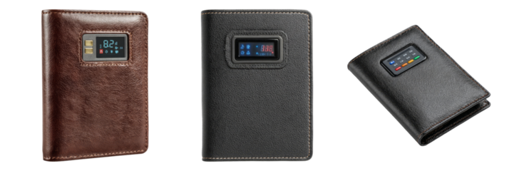 Stylish and Functional Wallets with Digital Display for Everyday Use