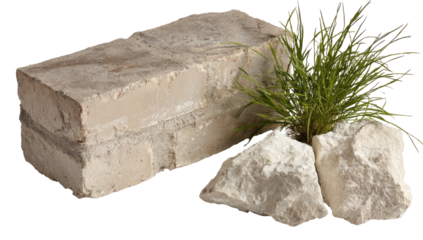 Stone brick and rocks