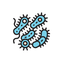 Obraz premium Colorful bacteria illustration showing diverse shapes and sizes 