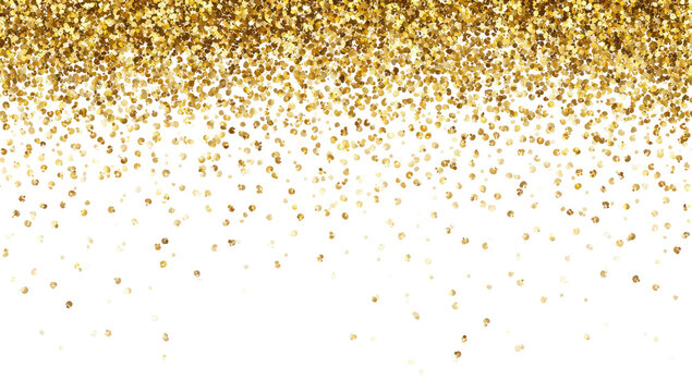 Gold glitter confetti on black background (1)