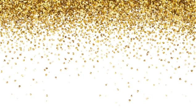 Gold glitter confetti on black background (1)
