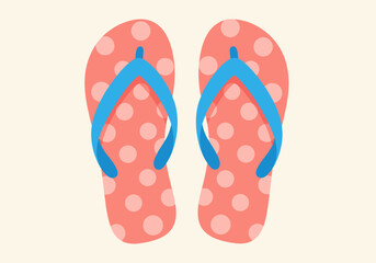 Polka Dot Flip Flops Summer Footwear for Beach, Pool, Vacation, and Warm Weather Fun
