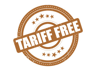 Tariff Free Rubber Stamp Seal with a Dotted Circle