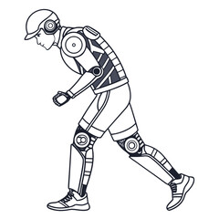 Fototapeta premium Sports technology and human enhancement concept