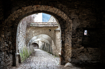 Naklejka premium Passage in the Fortified Church of Biertan in Romania