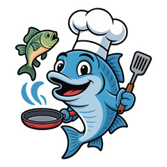 Fototapeta premium Catfish Funny cartoon vector art