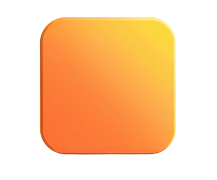 Orange square button, gradient fill