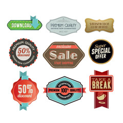 Sale Badge Store Shopping Vector Design Collection