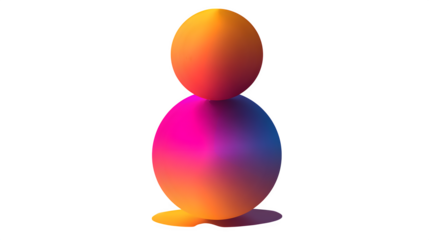 three stacked gradient orbs fading upward, ascension minimalism, transparent background