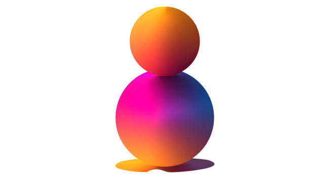 three stacked gradient orbs fading upward, ascension minimalism, transparent background