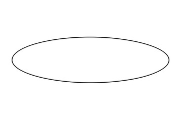 Blank oval shape, deep black