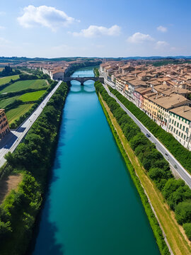 Vista su Dronero dal ponte del diavolo