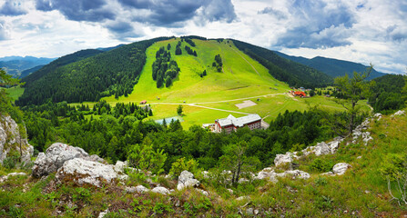 Fototapeta premium Park Malino Brdo, Ruzomberok, Slovakia - mountain summer landscape