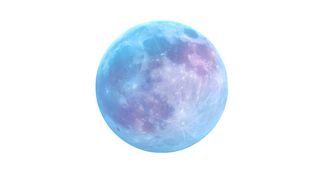 full moon with glowing aura, celestial symbolism, transparent background