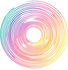 Fototapeta premium Abstract circular design with radiating concentric lines