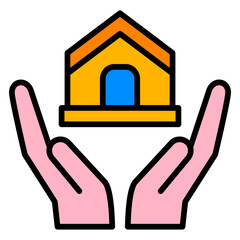 Disaster Insurance Property Icon