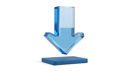 "Blue Computer Cursor Arrow for Digital Interfaces and UI Navigation"