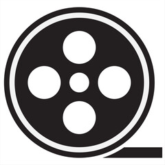 Film roll vector illustration icon