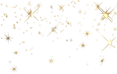 Sparkling golden confetti on black