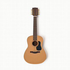 Fototapeta premium Acoustic Guitar on a White Background
