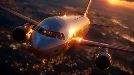 Fototapeta premium A close up of an airplane 