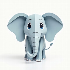 Obraz premium Cute cartoon baby elephant