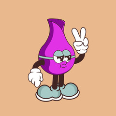 Retro character design of cool humidifier