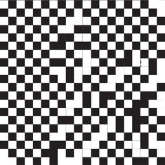 Fototapeta premium Seamless Checkered Design Silhouette | Black Vector Art