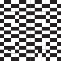 Fototapeta premium Seamless Checkered Design Silhouette | Black Vector Art